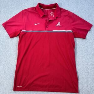 Alabama Crimson Tide Nike Dri-Fit Performance Polo Men's Large Short Sleeve Top